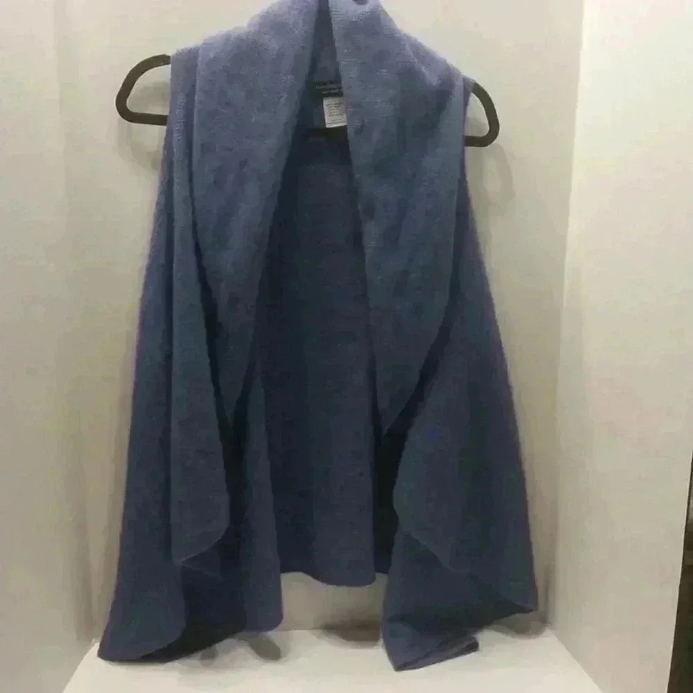 MerinoSnug Australia Blue Drape Vest Size M